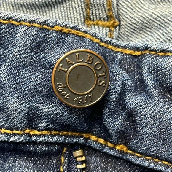 Talbots Signature Crop Flare Petite Jean Capris - Picture 5 of 14